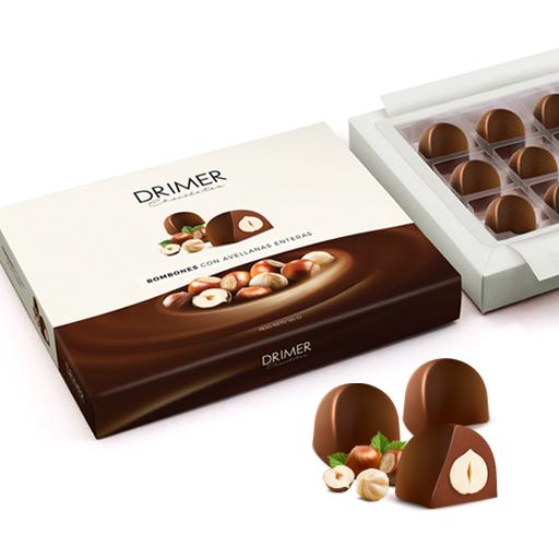 Caja de chocolates con avellanas x 12
