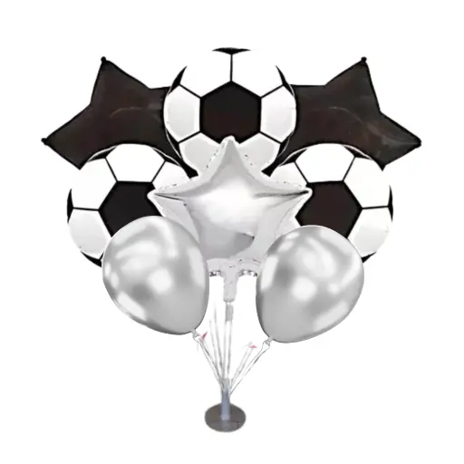 Set de globos pelota de futbol con aire