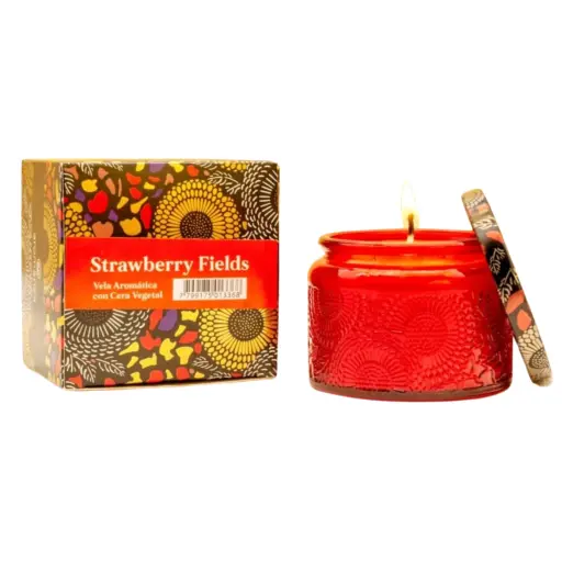 Vela lux strawberry fields aromanza