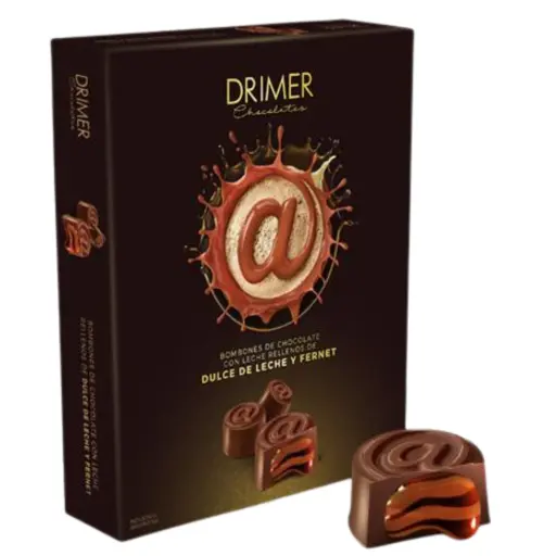Bombon relleno dulce de leche y fernet drimer